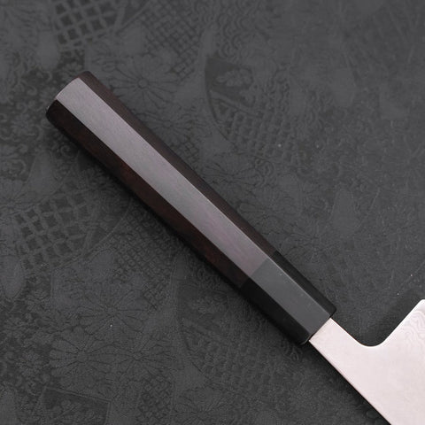 Kiritsuke VG-10 Damascus Buffalo Ebony Handle 210mm-[Musashi]-[Japanese-Kitchen-Knives]