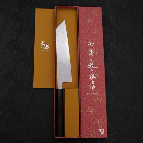 Kiritsuke VG-10 Damascus Buffalo Ebony Handle 210mm-[Musashi]-[Japanese-Kitchen-Knives]