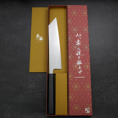 Kiritsuke VG-10 Damascus Dark Blue Urushi Handle 210mm-[Musashi]-[Japanese-Kitchen-Knives]