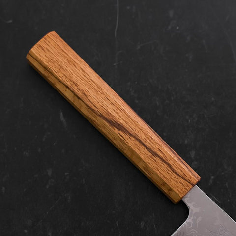 Kiritsuke VG-10 Damascus Oak Handle 210mm-[Musashi]-[Japanese-Kitchen-Knives]