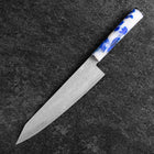 Kiritsuke VG-10 Damascus Ocean Blue-White Mix Handle 210mm (8.3”)-[Musashi]-[Japanese-Kitchen-Knives]