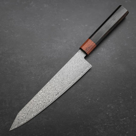 Kiritsuke VG-10 Damascus Shitan Ebony Handle 210mm-[Musashi]-[Japanese-Kitchen-Knives]