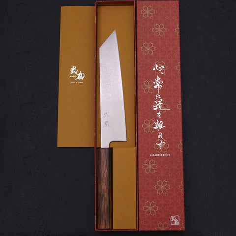 Kiritsuke VG-10 Damascus Sumi Urushi Handle 210mm-[Musashi]-[Japanese-Kitchen-Knives]