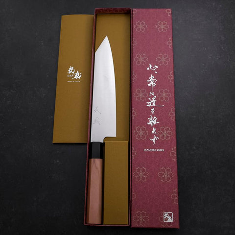Kiritsuke VG-10 Polished Cherry Handle 210mm-[Musashi]-[Japanese-Kitchen-Knives]