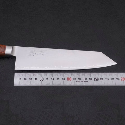 Kiritsuke VG-5 Stainless Tsuchime Western Mahogany Handle 190mm (7.5”)-[Musashi]-[Japanese-Kitchen-Knives]