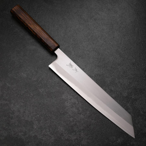 Kiritsuke White Steel #1 Polished Sumi Urushi Handle 240mm (9.4”)-[Musashi]-[Japanese-Kitchen-Knives]