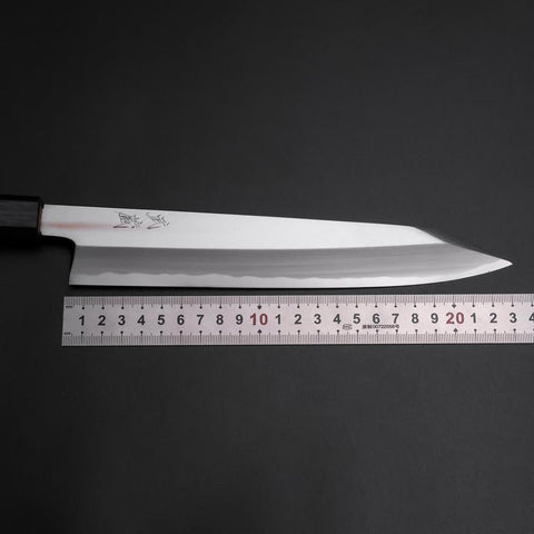Kiritsuke White Steel #2 Kasumi Dark Blue Urushi Handle 230mm-[Musashi]-[Japanese-Kitchen-Knives]