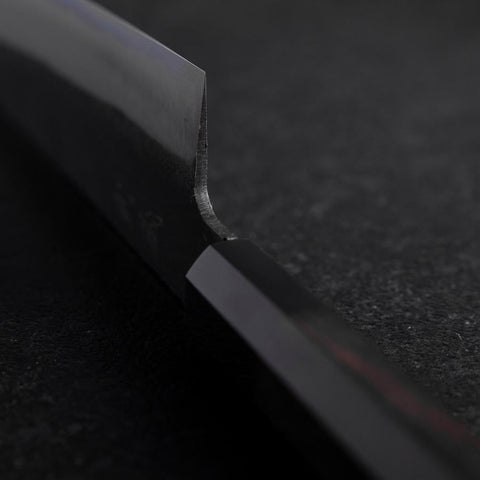 Kiritsuke White Steel #2 Kurouchi Buffalo Ebony Handle 200mm (7.9”)-[Musashi]-[Japanese-Kitchen-Knives]