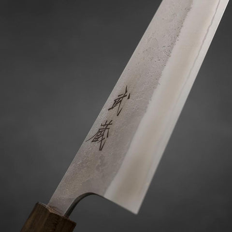 Kiritsuke White Steel #2 Nashiji Ashwood Handle 210mm-[Musashi]-[Japanese-Kitchen-Knives]