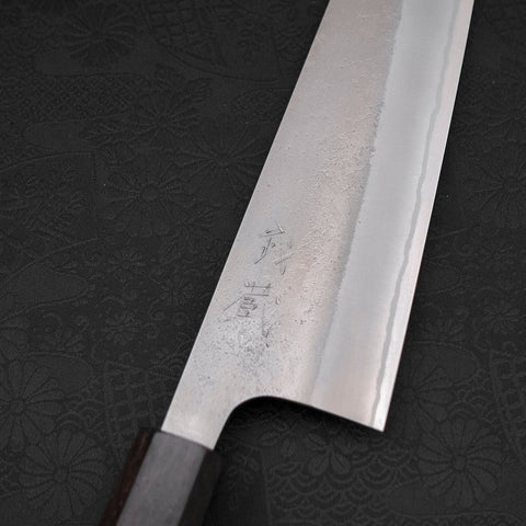 Kiritsuke White Steel #2 Nashiji Ebony Handle 210mm-[Musashi]-[Japanese-Kitchen-Knives]