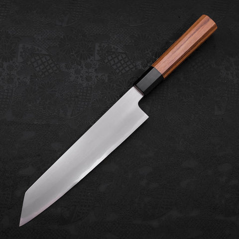 Kiritsuke White Steel #2 Kasumi Buffalo Teak Handle 210mm-[Musashi]-[Japanese-Kitchen-Knives]