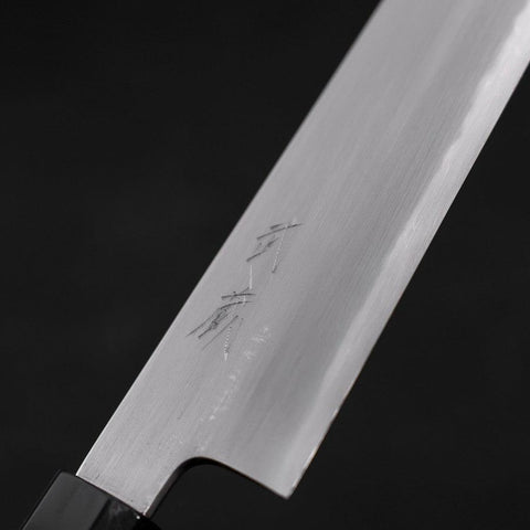 Kiritsuke White Steel #2 Kasumi Buffalo Teak Handle 210mm-[Musashi]-[Japanese-Kitchen-Knives]