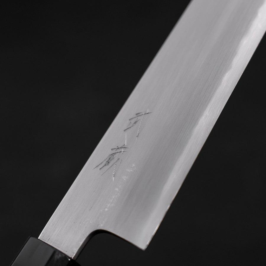 Kiritsuke White Steel #2 Kasumi Buffalo Teak Handle 210mm-[Musashi]-[Japanese-Kitchen-Knives]