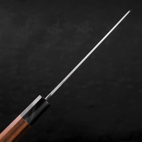 Kiritsuke White Steel #2 Kasumi Buffalo Teak Handle 210mm-[Musashi]-[Japanese-Kitchen-Knives]