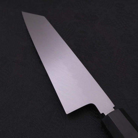 Kiritsuke White Steel #2 Acabado Espejo Honyaki Mango de Ébano con Cuerno de Búfalo 240mm