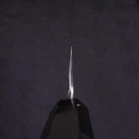 Kiritsuke White Steel #2 Acabado Espejo Honyaki Mango de Ébano con Cuerno de Búfalo 240mm