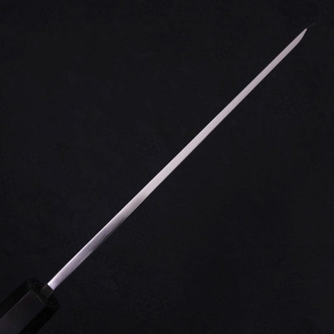Kiritsuke White Steel #2 Acabado Espejo Honyaki Mango de Ébano con Cuerno de Búfalo 240mm