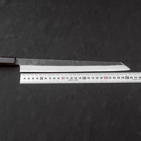 Kiritsuke Yanagiba Blue Steel #2 Kurouchi Buffalo Wenge Handle 270mm-[Musashi]-[Japanese-Kitchen-Knives]