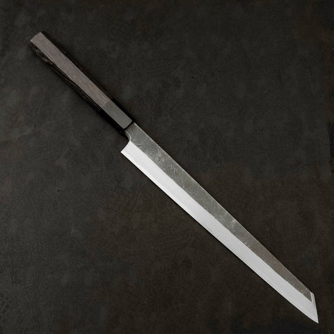Kiritsuke Yanagiba Blue Steel #2 Kurouchi Buffalo Wenge Handle 270mm-[Musashi]-[Japanese-Kitchen-Knives]
