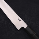 Kiritsuke Yanagiba Silver Steel #3 Kasumi Buffalo Ebony Handle 240mm-[Musashi]-[Japanese-Kitchen-Knives]