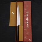 Kiritsuke Yanagiba Silver Steel #3 Kasumi Buffalo Ebony Handle 240mm-[Musashi]-[Japanese-Kitchen-Knives]
