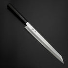 Kiritsuke Yanagiba Silver Steel #3 Kasumi Buffalo Ebony Handle 270mm (10.6”)-[Musashi]-[Japanese-Kitchen-Knives]