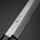 Kiritsuke Yanagiba Silver Steel #3 Kasumi Buffalo Ebony Handle 300mm (Sori) (11.8”)-[Musashi]-[Japanese-Kitchen-Knives]