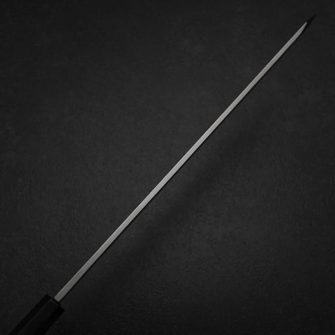 Kiritsuke Yanagiba Silver Steel #3 Kasumi Buffalo Ebony Handle 300mm (Sori) (11.8”)-[Musashi]-[Japanese-Kitchen-Knives]