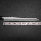 Kiritsuke Yanagiba Silver Steel #3 Kasumi Buffalo Ebony Handle 300mm (Sori) (11.8”)-[Musashi]-[Japanese-Kitchen-Knives]
