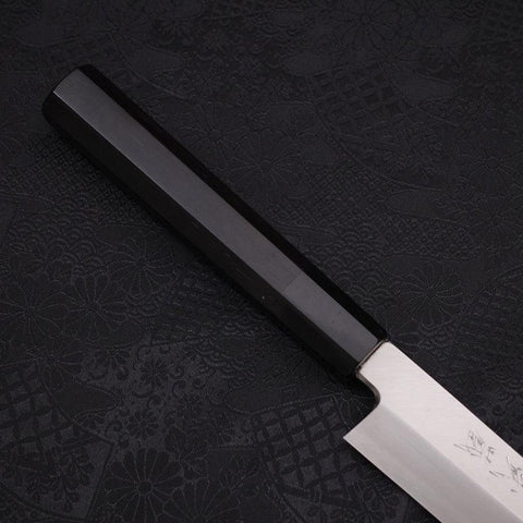 Kiritsuke Yanagiba Silver Steel #3 Polished Buffalo Ebony Handle 270mm-[Musashi]-[Japanese-Kitchen-Knives]