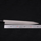 Kiritsuke Yanagiba Silver Steel #3 Polished Buffalo Ebony Handle 270mm-[Musashi]-[Japanese-Kitchen-Knives]
