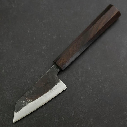 Kobunka Blue Steel #2 Kurouchi Ebony Handle 80mm-[Musashi]-[Japanese-Kitchen-Knives]