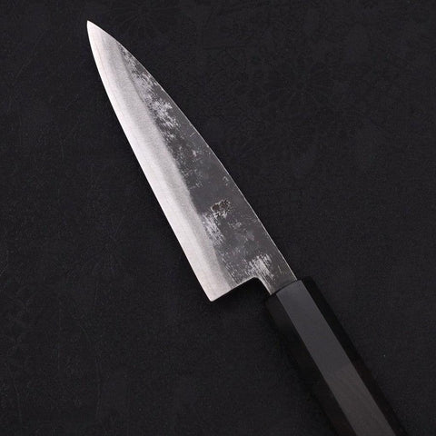 Koyanagi Blue Super Kurouchi Buffalo Ebony Handle 120mm-[Musashi]-[Japanese-Kitchen-Knives]