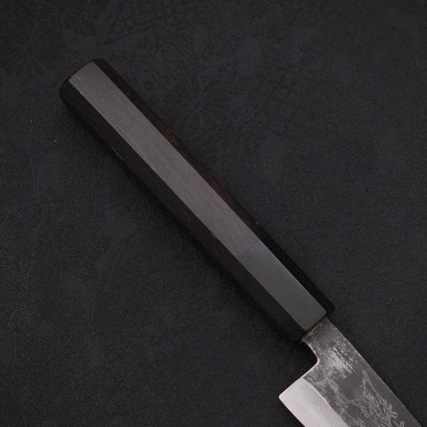 Koyanagi Blue Super Kurouchi Buffalo Ebony Handle 120mm-[Musashi]-[Japanese-Kitchen-Knives]