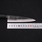 Koyanagi Blue Super Kurouchi Buffalo Ebony Handle 120mm-[Musashi]-[Japanese-Kitchen-Knives]