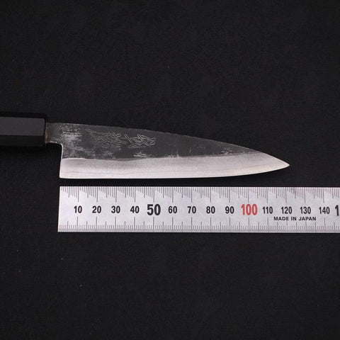 Koyanagi Blue Super Kurouchi Buffalo Ebony Handle 120mm-[Musashi]-[Japanese-Kitchen-Knives]
