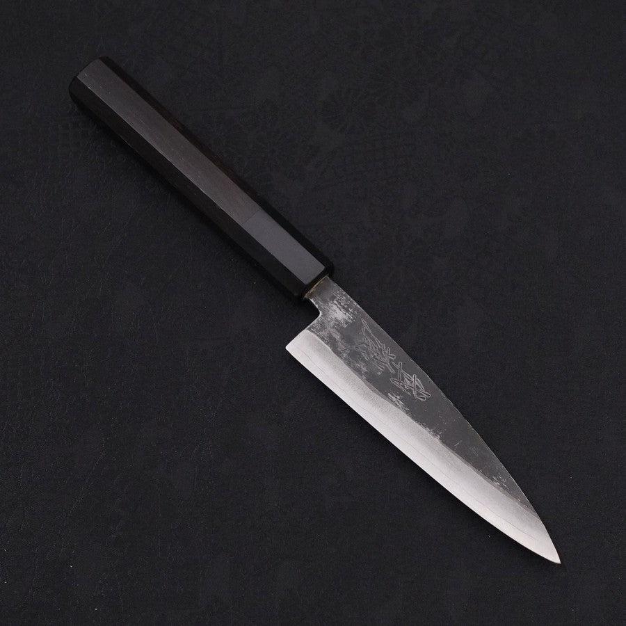 Koyanagi Blue Super Kurouchi Buffalo Ebony Handle 120mm-[Musashi]-[Japanese-Kitchen-Knives]