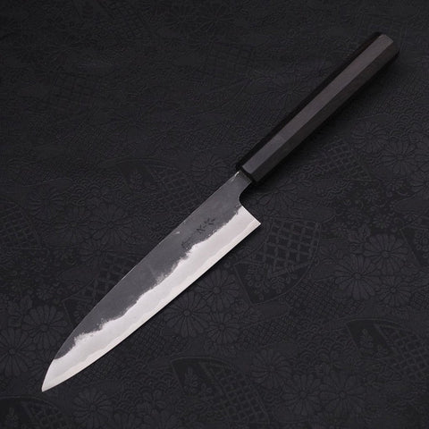 Koyanagi Blue Super Kurouchi Buffalo Ebony Handle 150mm-[Musashi]-[Japanese-Kitchen-Knives]