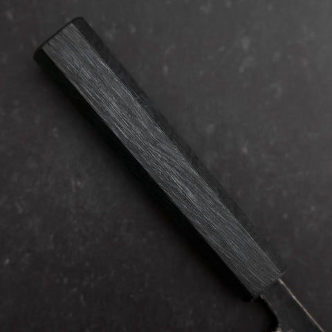 Koyanagi Blue Steel #1 Kurouchi Dark Blue Urushi Handle 150mm-[Musashi]-[Japanese-Kitchen-Knives]