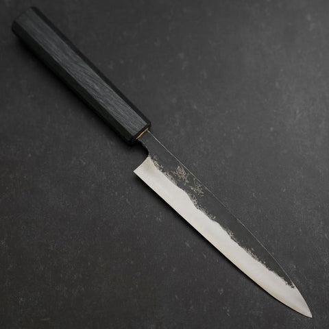 Koyanagi Blue Steel #1 Kurouchi Dark Blue Urushi Handle 150mm-[Musashi]-[Japanese-Kitchen-Knives]