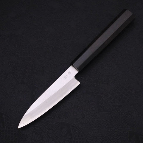Koyanagi Silver Steel #3 Kasumi Chokin Sakura Buffalo Ebony Handle 110mm-[Musashi]-[Japanese-Kitchen-Knives]
