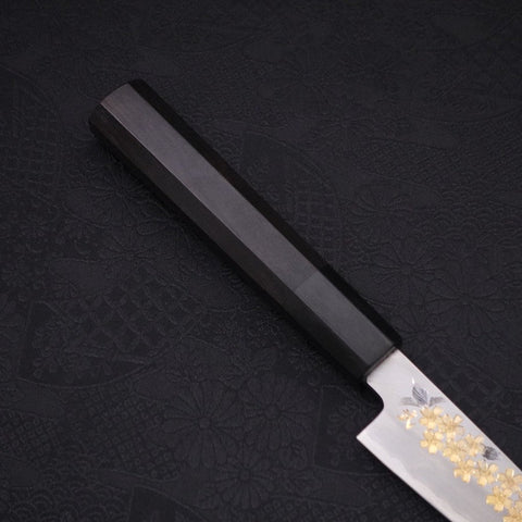 Koyanagi Silver Steel #3 Kasumi Chokin Sakura Buffalo Ebony Handle 110mm-[Musashi]-[Japanese-Kitchen-Knives]