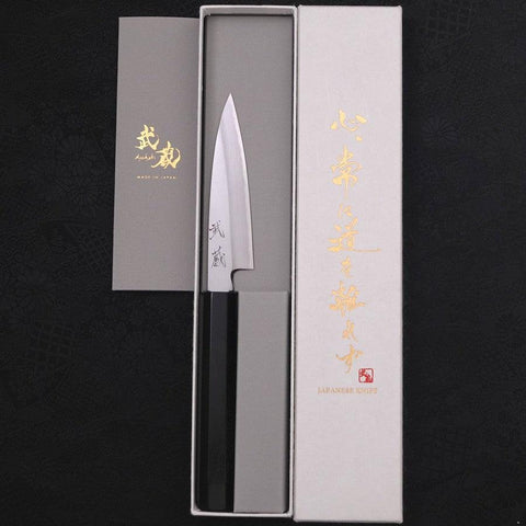 Koyanagi White Steel #2 Kasumi Buffalo Ebony Handle 120mm-[Musashi]-[Japanese-Kitchen-Knives]