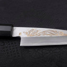 Koyanagi White Steel #2 Kasumi Chokin Nami Buffalo Ebony Handle 110mm-[Musashi]-[Japanese-Kitchen-Knives]