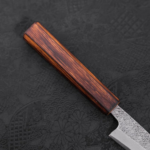 Koyanagi White Steel #2 Nashiji Sumi Urushi Handle 120mm-[Musashi]-[Japanese-Kitchen-Knives]