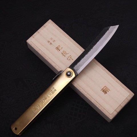 Kurouchi Higonokami Aogami 120mm-[Musashi]-[Japanese-Kitchen-Knives]