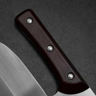 Menkiri (Noodle Knife) Blue Steel #2 Polished Red Urushi Handle 300mm-[Musashi]-[Japanese-Kitchen-Knives]
