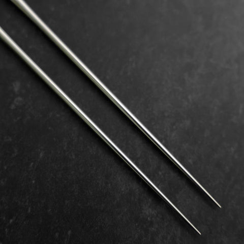 Moribashi Chopsticks Stainless Ebony Handle 150mm with Ebony Sheath and Storage Pouch-[Musashi]-[Japanese-Kitchen-Knives]