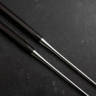 Moribashi Chopsticks Stainless Ebony Handle 150mm with Ebony Sheath and Storage Pouch-[Musashi]-[Japanese-Kitchen-Knives]