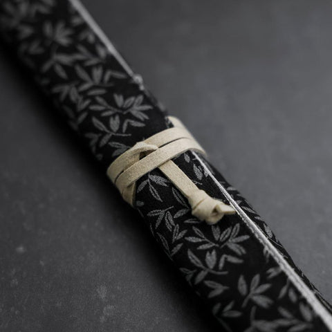 Moribashi Chopsticks Stainless Ebony Handle 180mm with Ebony Sheath and Storage Pouch-[Musashi]-[Japanese-Kitchen-Knives]